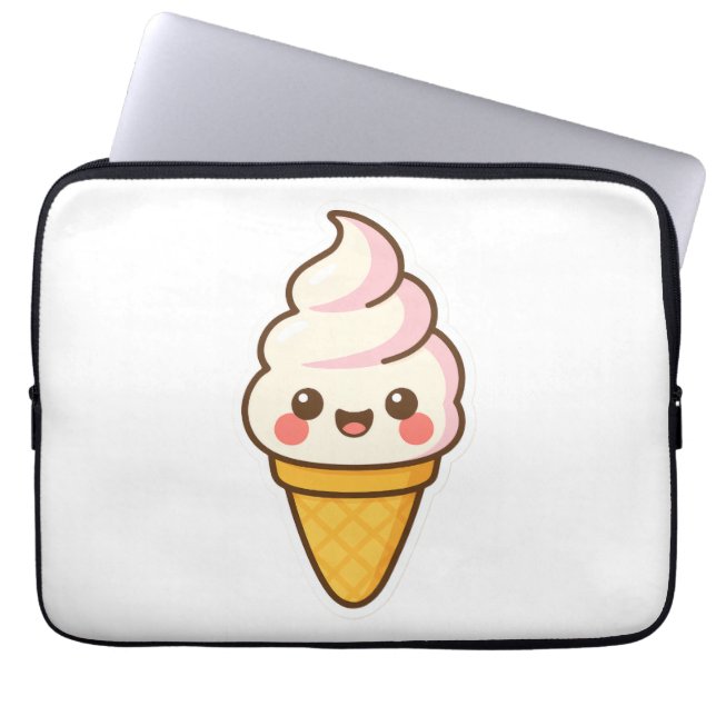 Sweet Kawaii Ice Creme Laptopschutzhülle (Vorderseite)