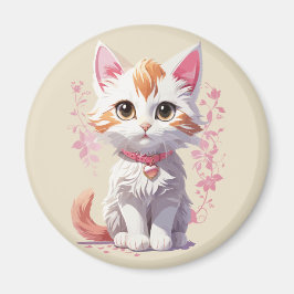Sweet Kawaii Katze mit großen Augen Magnet