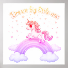 Sweet Kawaii Unicorn Dreams, Kinderzimmer Poster