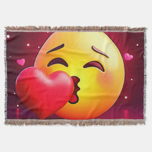 Sweet Kiss Heart Emoji Decke