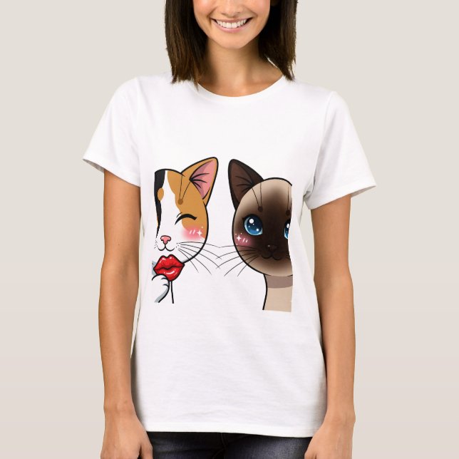 Sweet Kissy Cats T-Shirt (Vorderseite)