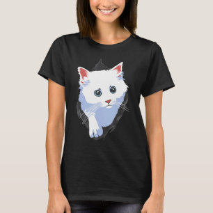Sweet Kitten Torn Bekleidung Niedliche Katze T-Shirt