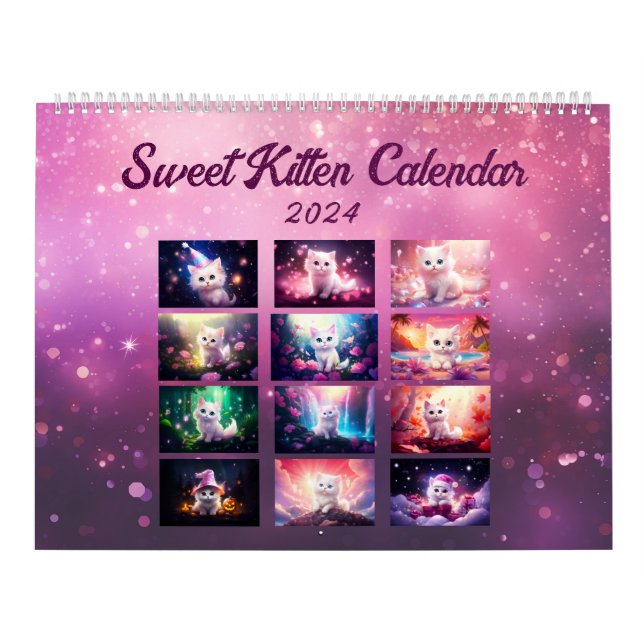 Sweet Kitten Two Page Large Calendar Kalender (Titelbild)