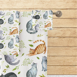 Sweet Kitty Cats Muster Badhandtuch Set
