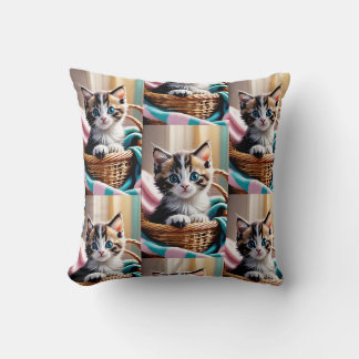 Sweet Kitty in a Basket - Cosy Kissen