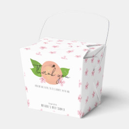 Sweet kleine Peach Baby Dusche "Danke. Geschenkschachtel