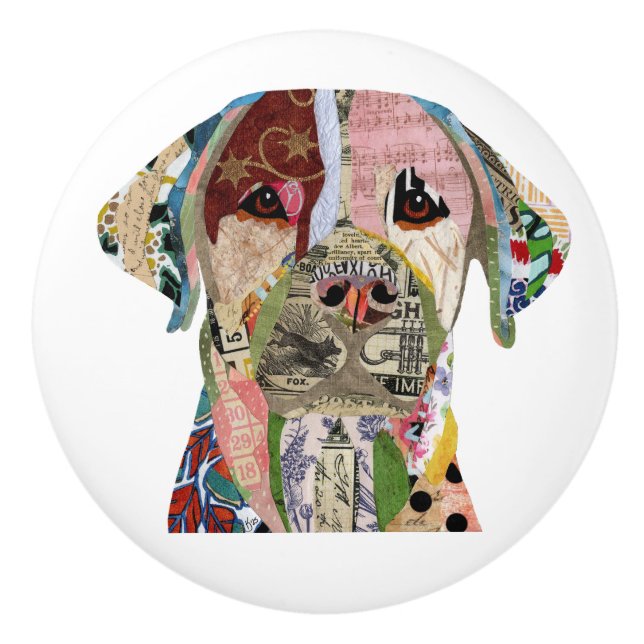 Sweet Labrador Retriever Dog Grußkarte Keramikknauf (Vorderseite)