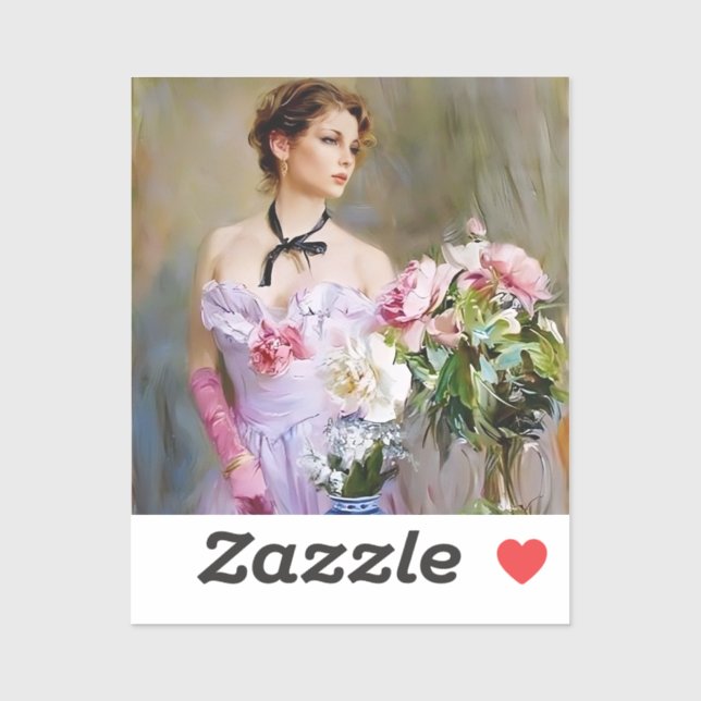 Sweet Lady Custom Cut Vinyl Sticker (Blatt)