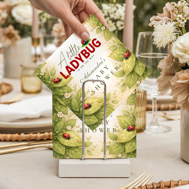 Sweet Ladybug Spring Baby Shower Serviette (Von Creator hochgeladen)
