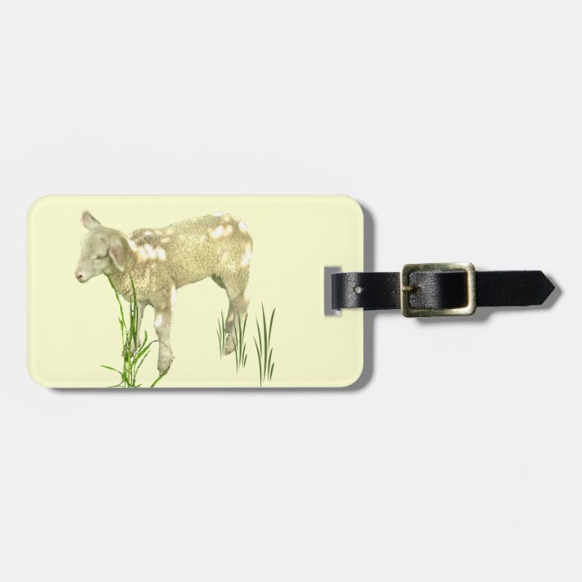 Sweet Lamb Luggage Tag Gepäckanhänger (Vorderseite horizontal)