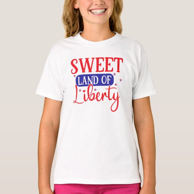 Sweet Land of Liberty 4. Juli T - Shirt für Kinder (Vorderseite)