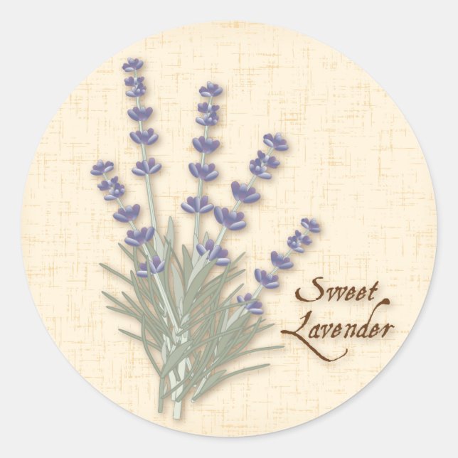 Sweet Lavendel Round Aufkleber (Vorderseite)