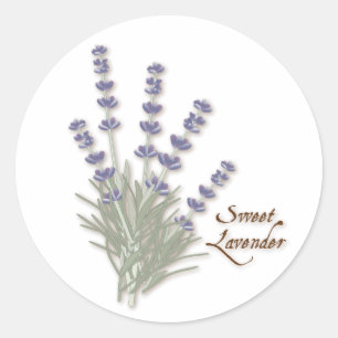Sweet Lavendel Round Aufkleber
