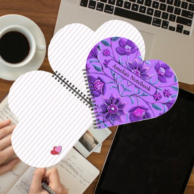 Sweet Lavender Floral Brocade Notizbuch (Von Creator hochgeladen)