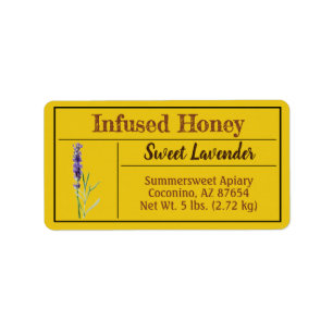 Sweet Lavender Infused Honey Product Adressaufkleber