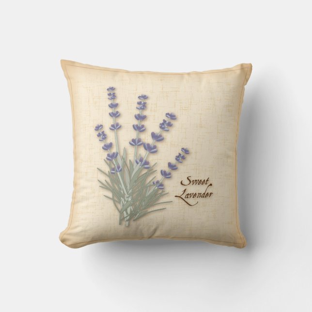 Sweet Lavender Throw Kissen (Vorderseite)