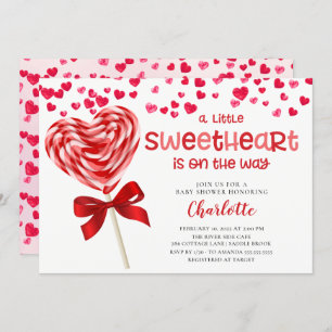 Sweet Leckerei Little Sweetheart Baby Shower Einla Einladung