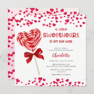 Sweet Leckerei Little Sweetheart Baby Shower Einla Einladung