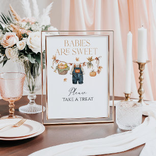 Sweet Leckerei Pumpkin Rustic Fall Baby Dusche Poster