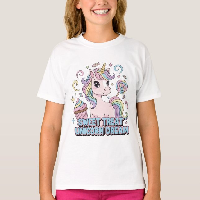 Sweet Leckerei Unicorn Traum T-Shirt (Vorderseite)