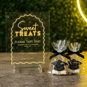 Sweet Leckerei Wavy Arch Yellow Neon Graduation Pa Acrylschild