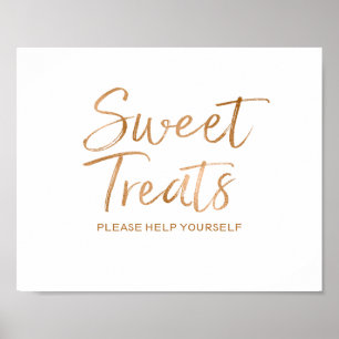 Sweet Leckereien 8x10 Stilvolle Rose Gold Wedding Poster