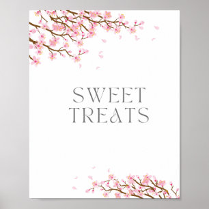 Sweet Leckereien Cherry Blossom Zeichen für Brautp Poster