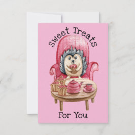 Sweet Leckereien für Sie - Porcupine Valentine Car Dankeskarte