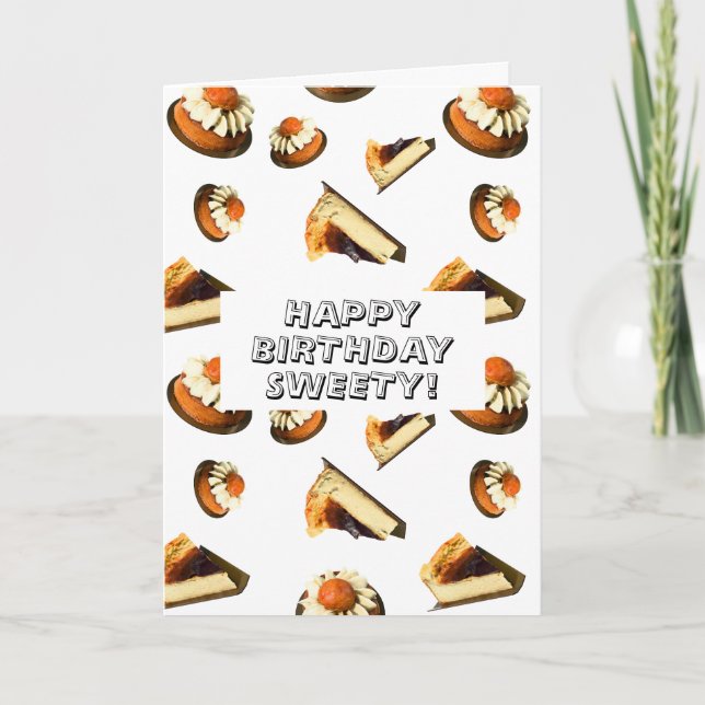 Sweet Leckereien Geburtstagkarte Karte (Vorderseite)