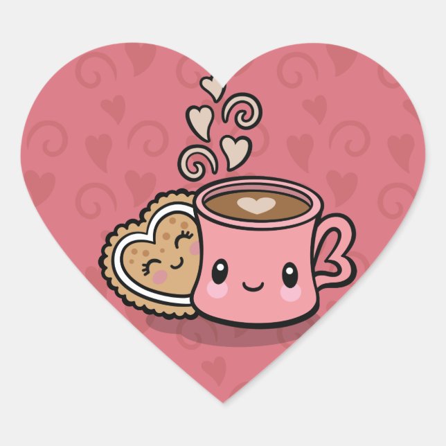 Sweet Leckereien Herzkleber Herz-Aufkleber (Vorderseite)