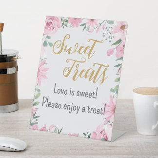 Sweet Leckereien Liebe ist in Bloom Pedestal Sign Sockelschild