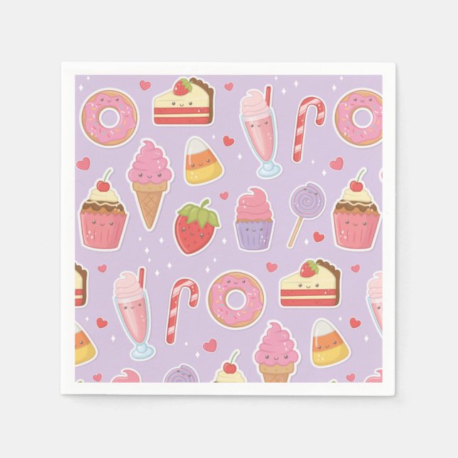 Sweet Leckereien Napkins Serviette (Vorderseite)