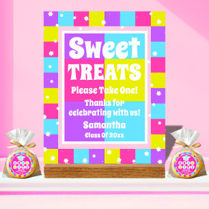 Sweet Leckereien Retro Neon Graduation Party Acrylschild
