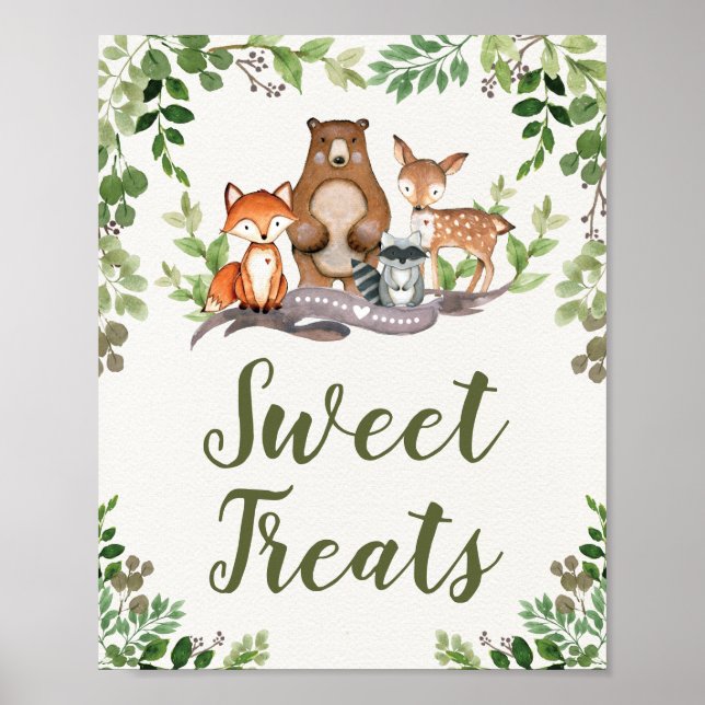 Sweet Leckereien Woodland Forest Baby Duwer Favori Poster (Vorne)