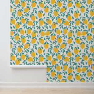 Sweet Lemon Branches Muster Tapete