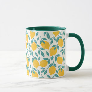 Sweet Lemon Branches Muster Tasse
