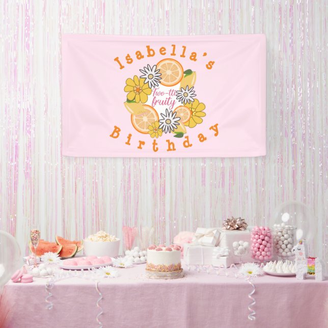 Sweet Lemon Two-tti Fruity Birthday Banner (Party)