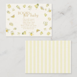 Sweet Lemon Watercolor Baby Shower Books For Baby Begleitkarte
