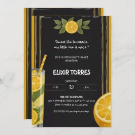 Sweet Lemonade Chalkboard Stand Baby Dusche Einladung