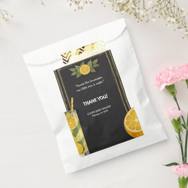 Sweet Lemonade Chalkboard Stand Baby Dusche Geschenktütchen (Versiegelt)