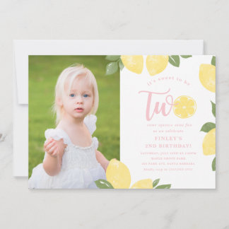 Sweet Lemons 2. Geburtstag Einladung