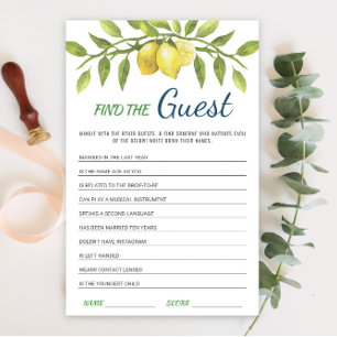 Sweet Lemons & Greenery Chic Brautparty Game