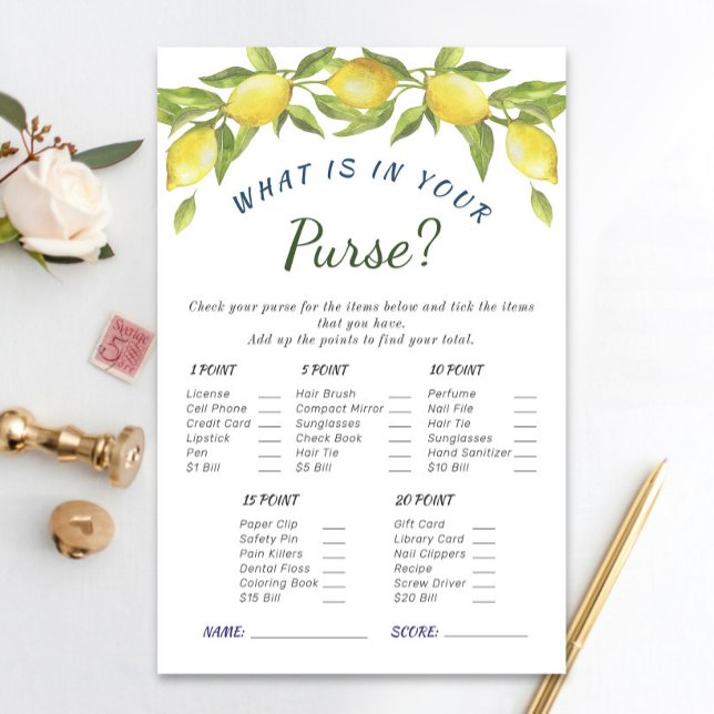 Sweet Lemons & Greenery Chic Brautparty Game (Von Creator hochgeladen)