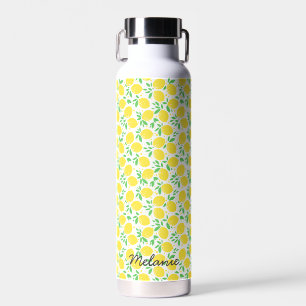 Sweet Lemons Leaf Muster Personalisiert Trinkflasche