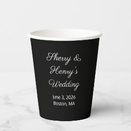 Sweet Letters Black & White: Hochzeit Pappbecher