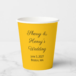 Sweet Letters Gold-colored:  Wedding Pappbecher