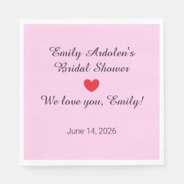 Sweet Letters: Rosa Brautparty Serviette