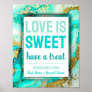 Sweet Liebe Bat Mitzvah Wedding Dessert Candy Bar Poster