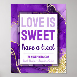 Sweet Liebe Bat Mitzvah Wedding Dessert Candy Bar Poster