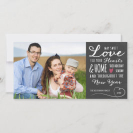 Sweet Liebe Chalkboard Holiday Foto Card Feiertagskarte